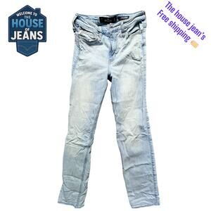 Hollister High Rise Slim Straight Jeans W25 L26 – Light Wash Classic Stretch